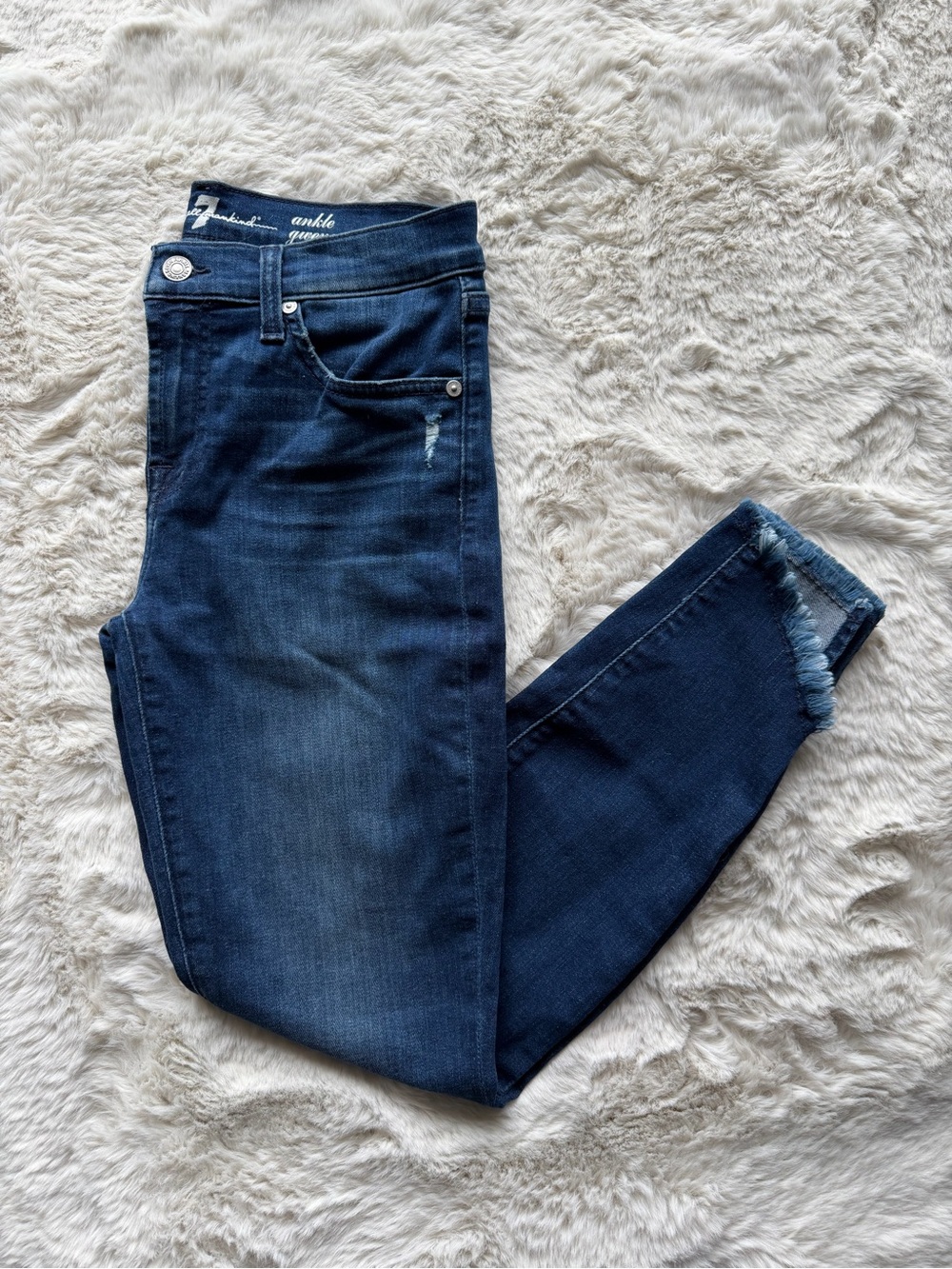 7 For All Mankind Indigo Ankle Crop Jeans